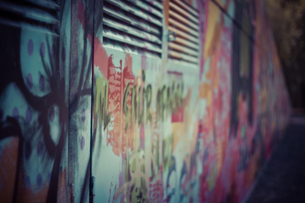 Free Image of Colorful Graffiti Artwork on Urban Wall 
