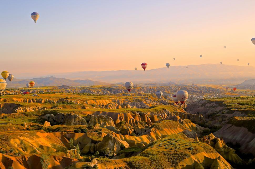 Free Image of Hot Air Balloons Flying in the Sky 