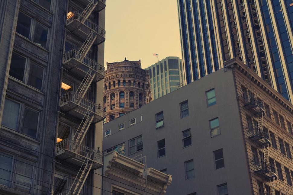 Free Image of Tall Building With Fire Escape in the Center 