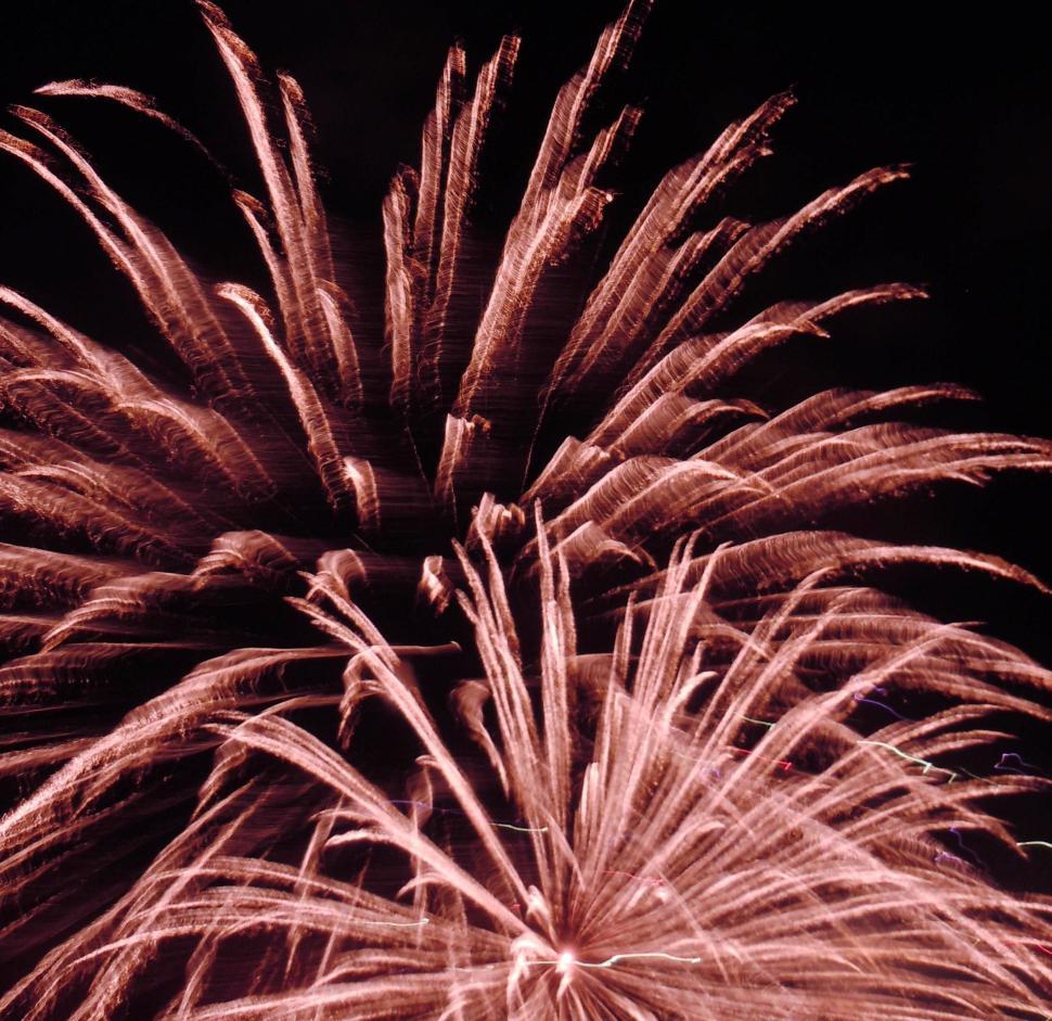 Free Image of Bright Fireworks Illuminating the Night Sky 