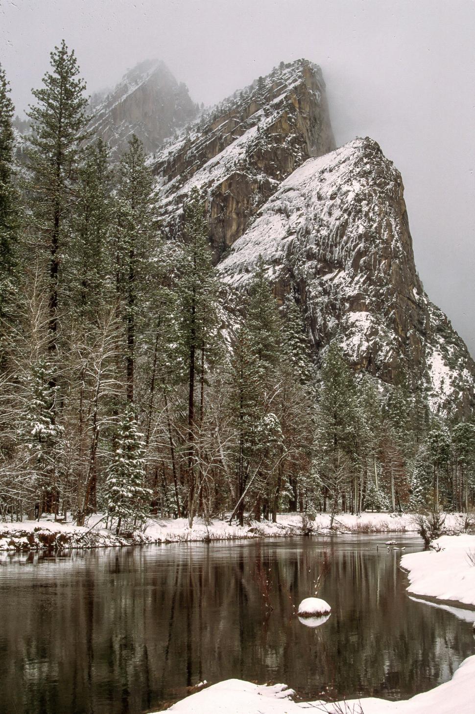 Free Image of Three Brothers Peak in Yosemite Valley 