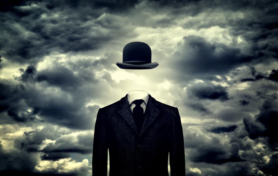 Free Image of Anonymous businessman with bowler hat 
