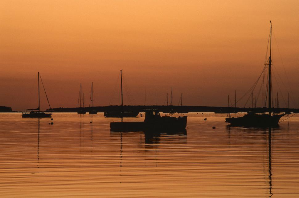 Free Image of Sunset at Southwest Harbor 
