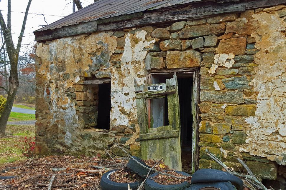 Free Image of Abandoned Ruin Of Old Stone House 