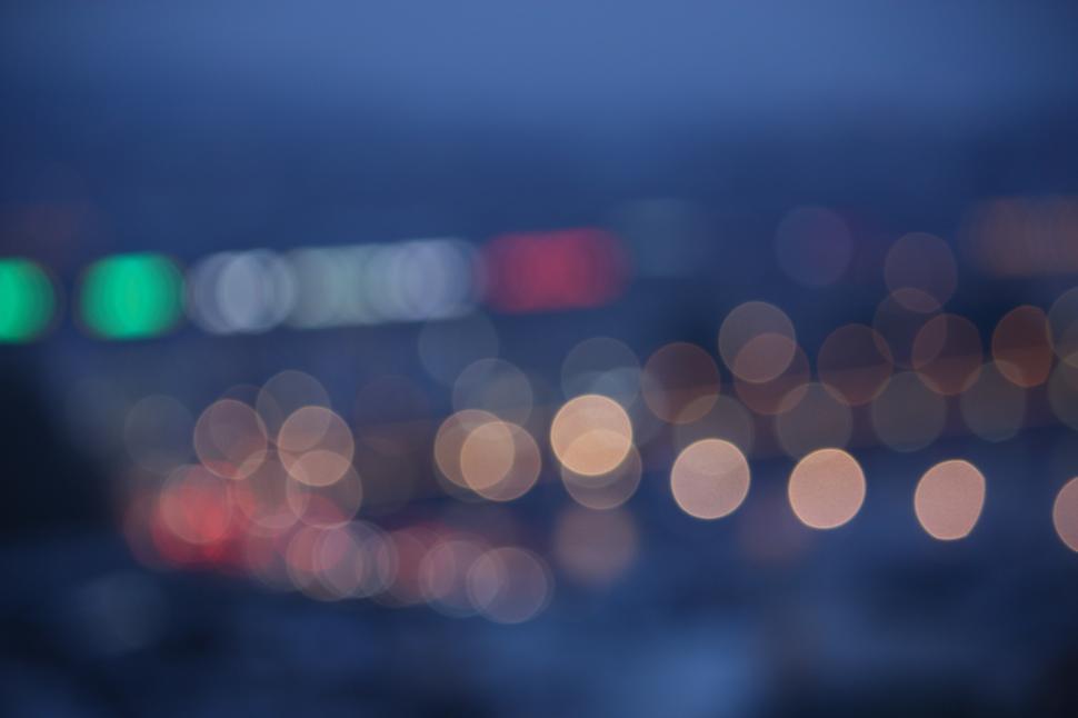 Free Image of Blurry Photo of a City at Night 