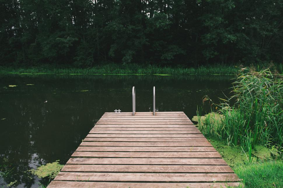 Free Image of Wooden Dock by Waters Edge 