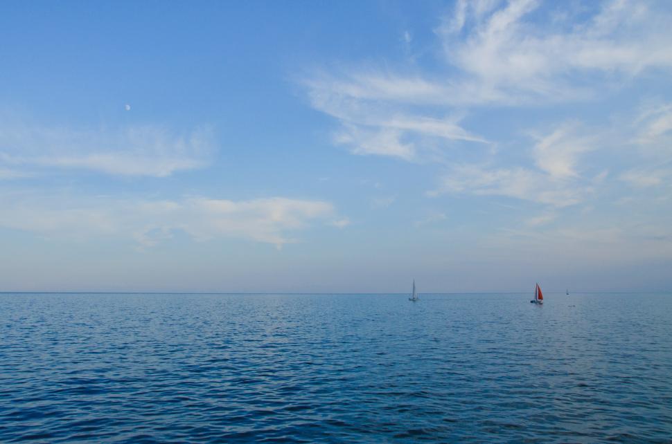 Free Image of Sailboat Sailing on Vast Water 