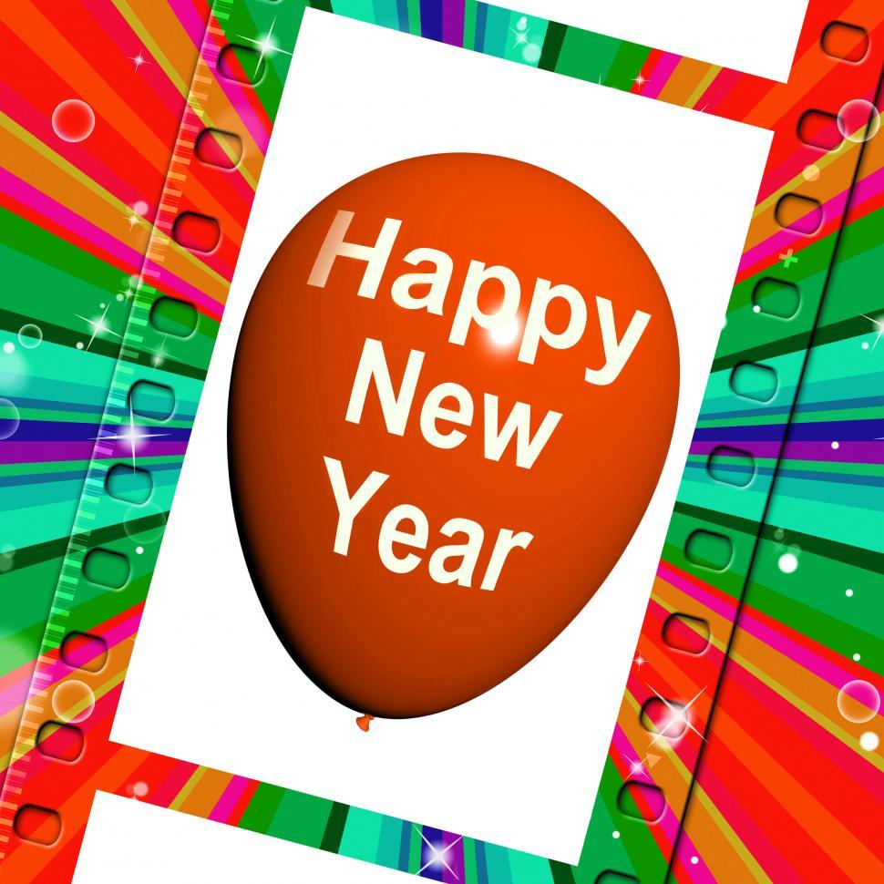 Free Image of Happy New Year Balloon Shows Parties and Celebrations 