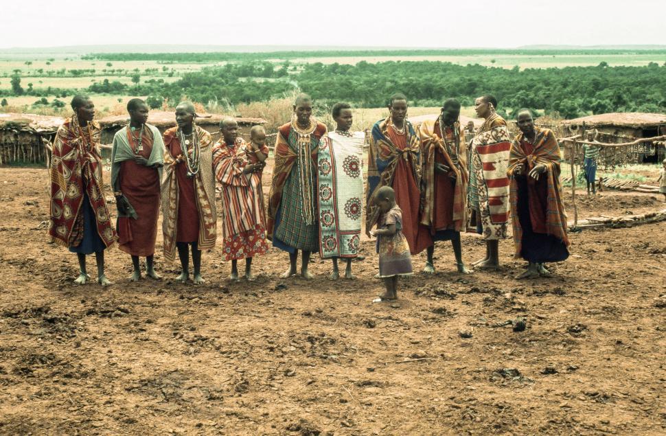 Free Image of Maasai women in traditional clothes 