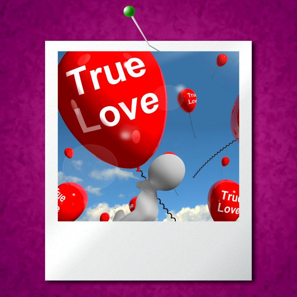 Free Image of True Love Balloons Photo Represents Couples and Lovers 