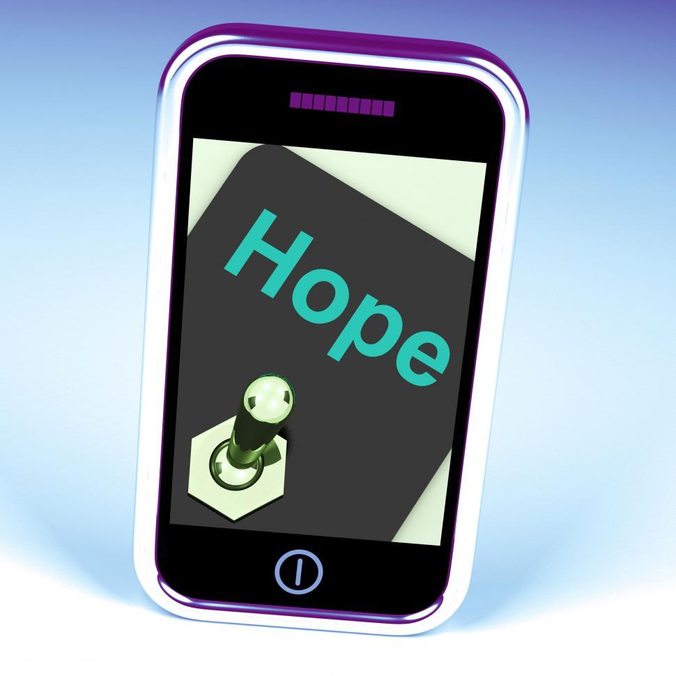 Free Image of Hope Switch Phone Shows Wishing Hoping Wanting 