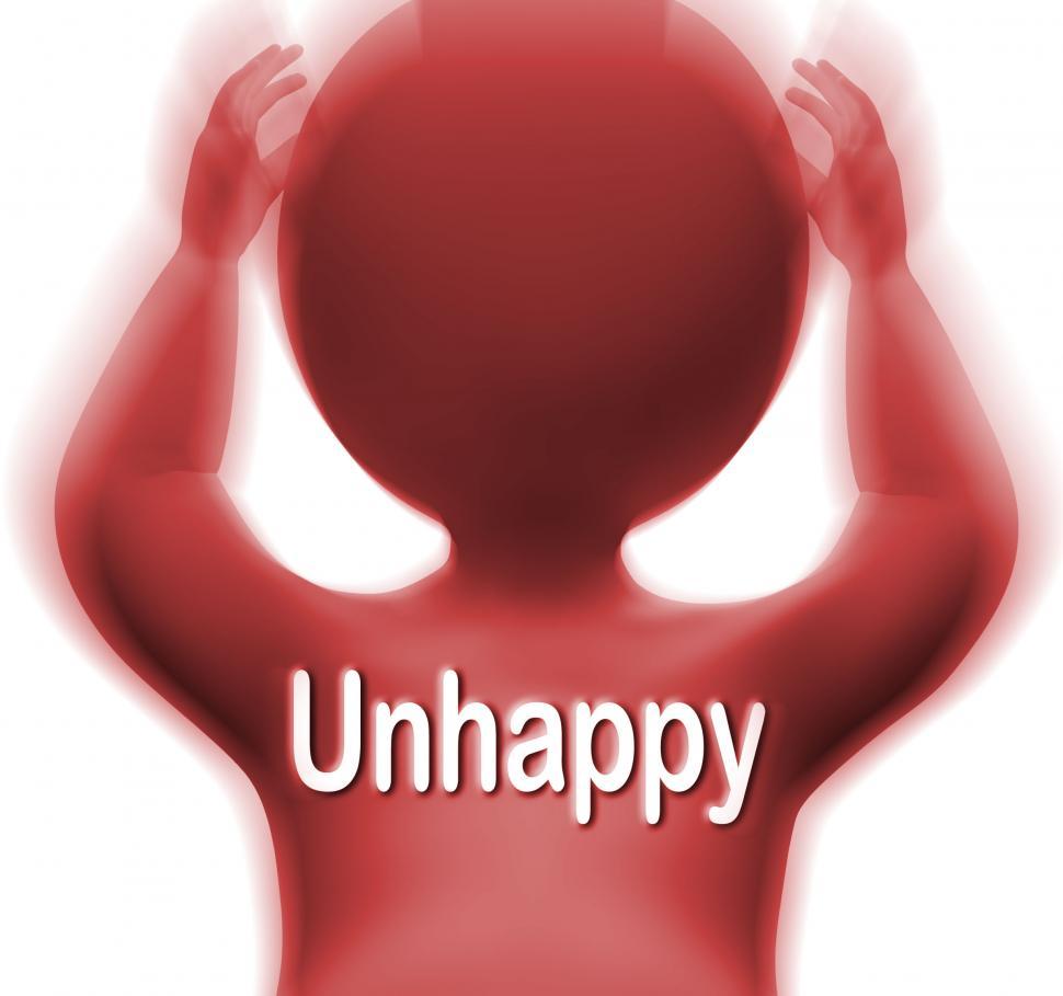 Free Image of Red Unhappy Character - 3D 
