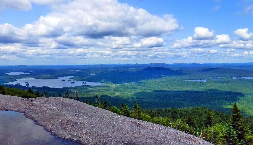 Free Image of Middle Saranac Lake from Ampersand Mountain 