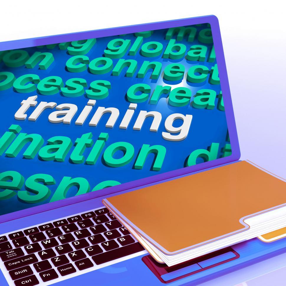 Free Image of Training Word Cloud Laptop Means Education Development And Learn 