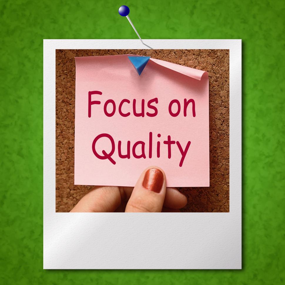 Free Image of Focus On Quality Note Photo Shows Excellence And Satisfaction Gu 