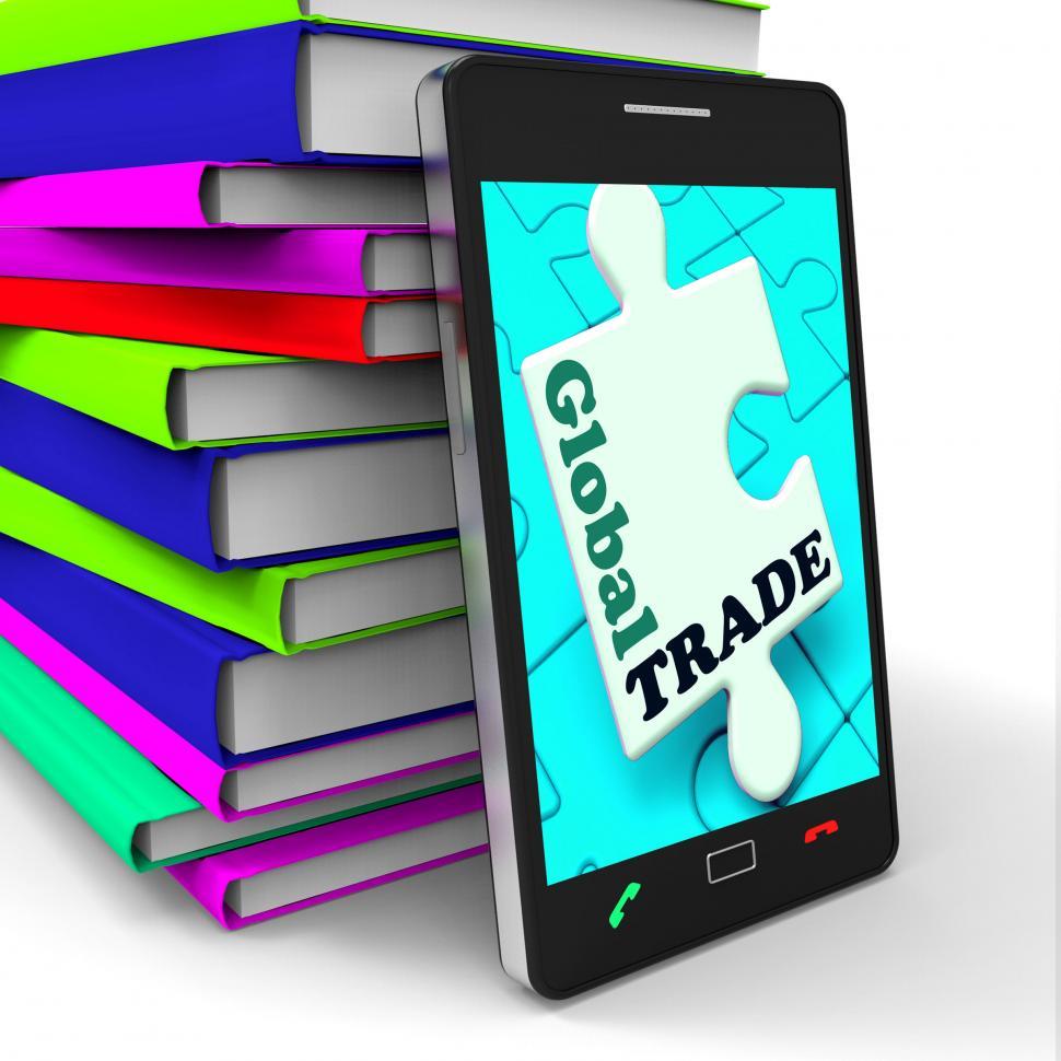 Free Image of Global Trade Smartphone Means Online Worldwide Commerce 