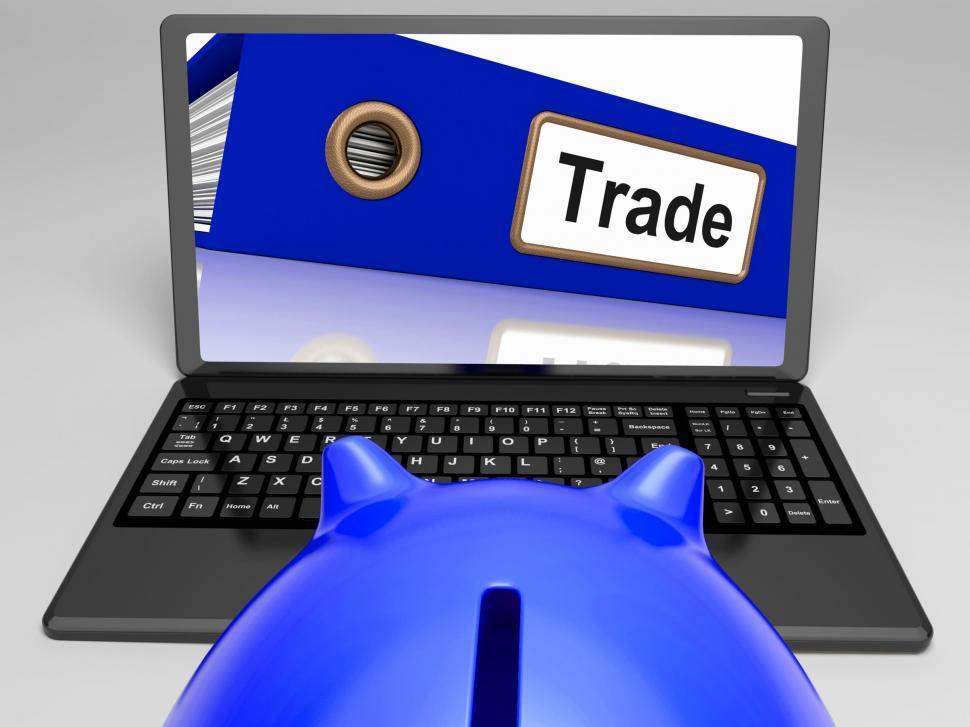 Free Image of Trade Laptop Shows Internet Trading And Transactions 