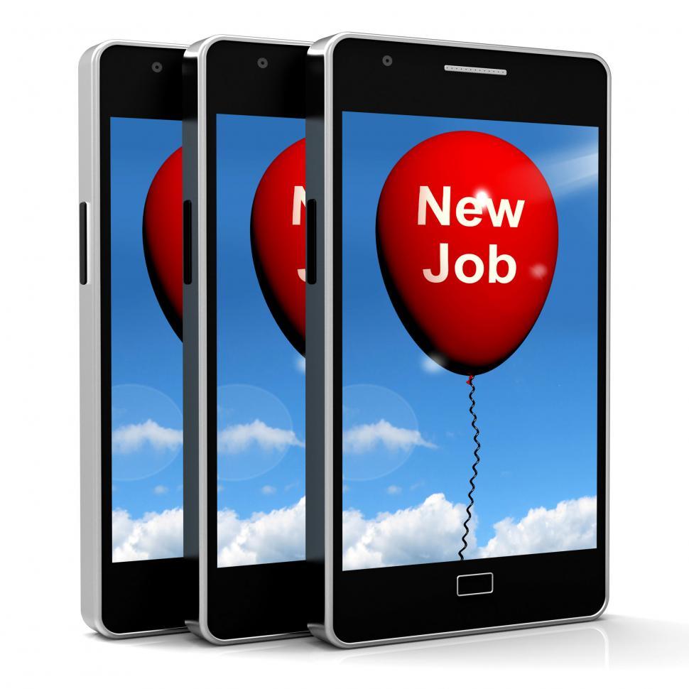 Free Image of New Job Balloon Shows New Beginnings in Careers 
