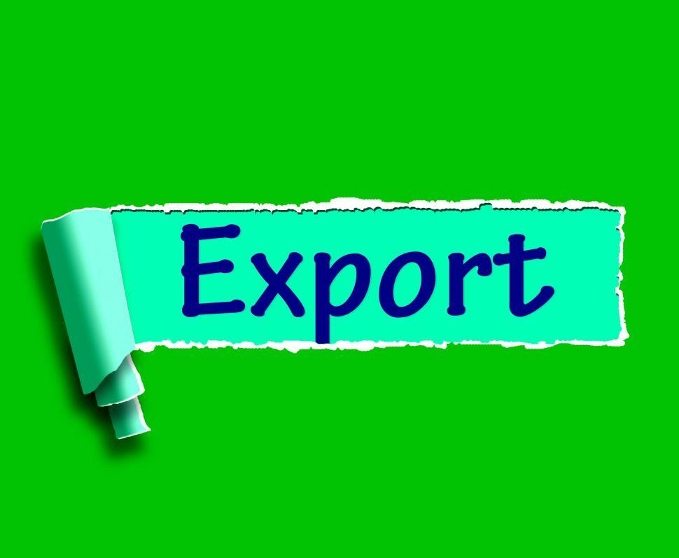 Free Image of Export Word Shows Selling Overseas Through Internet 