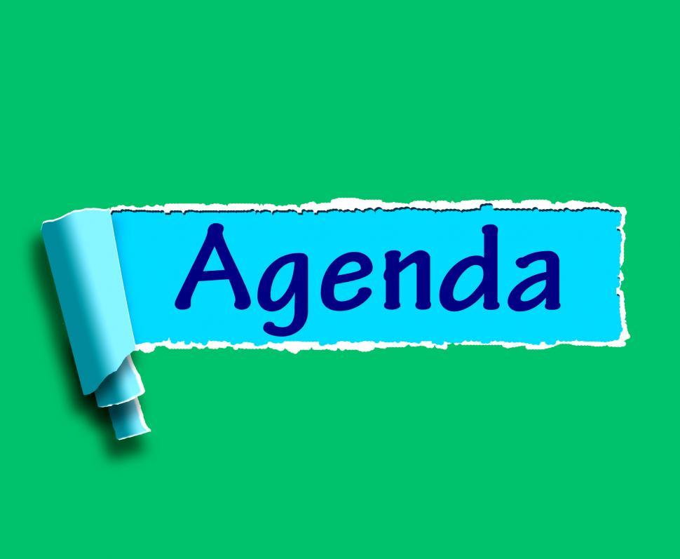 Free Image of Agenda Word Means Online Schedule Or Timetable 