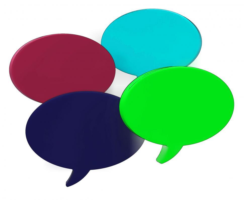 Free Image of Blank Speech Balloons Shows Copy space For Thought Chat Or Idea 