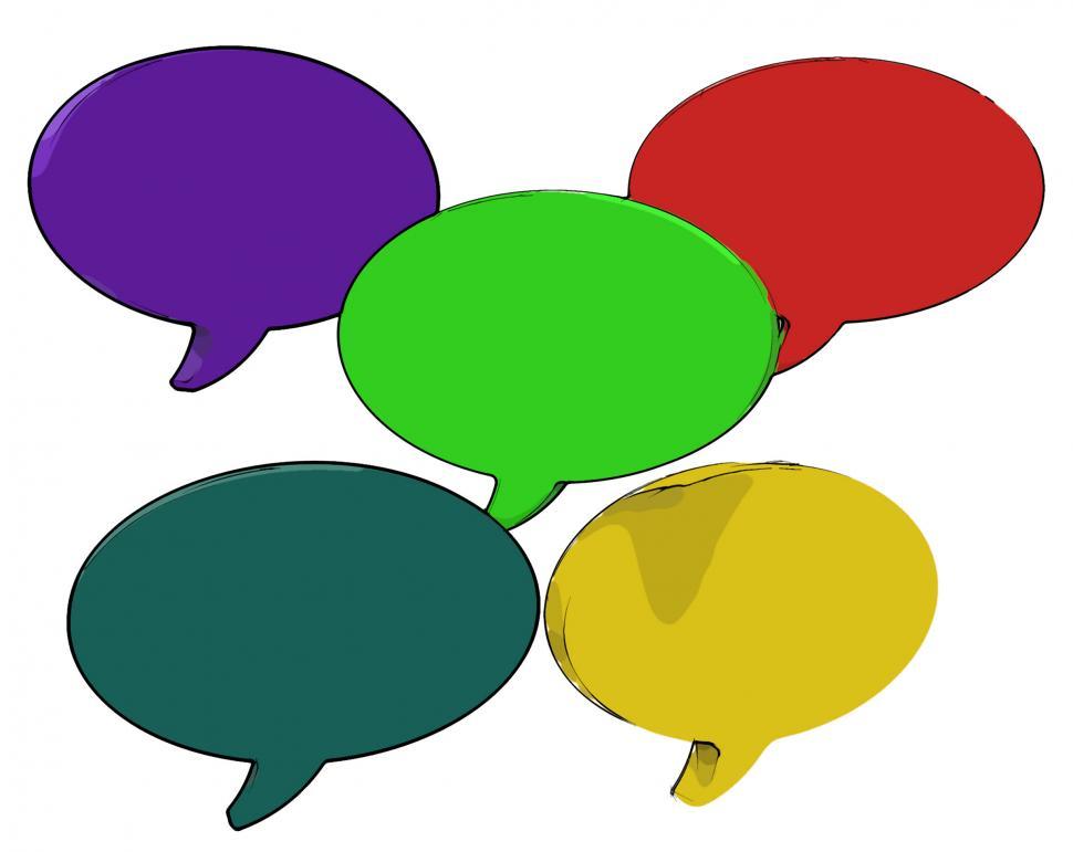 Free Image of Blank Speech Balloon Shows Copy space For Thought Chat Or Idea 