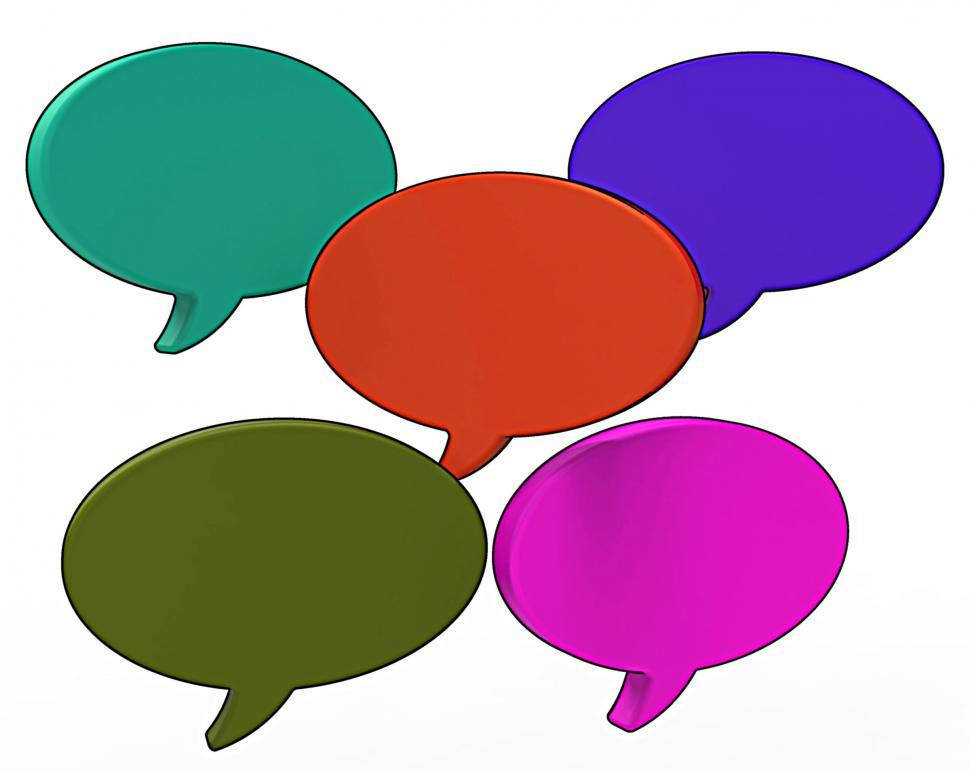 Free Image of Blank Speech Balloon Shows Copy space For Thought Chat Or Idea 