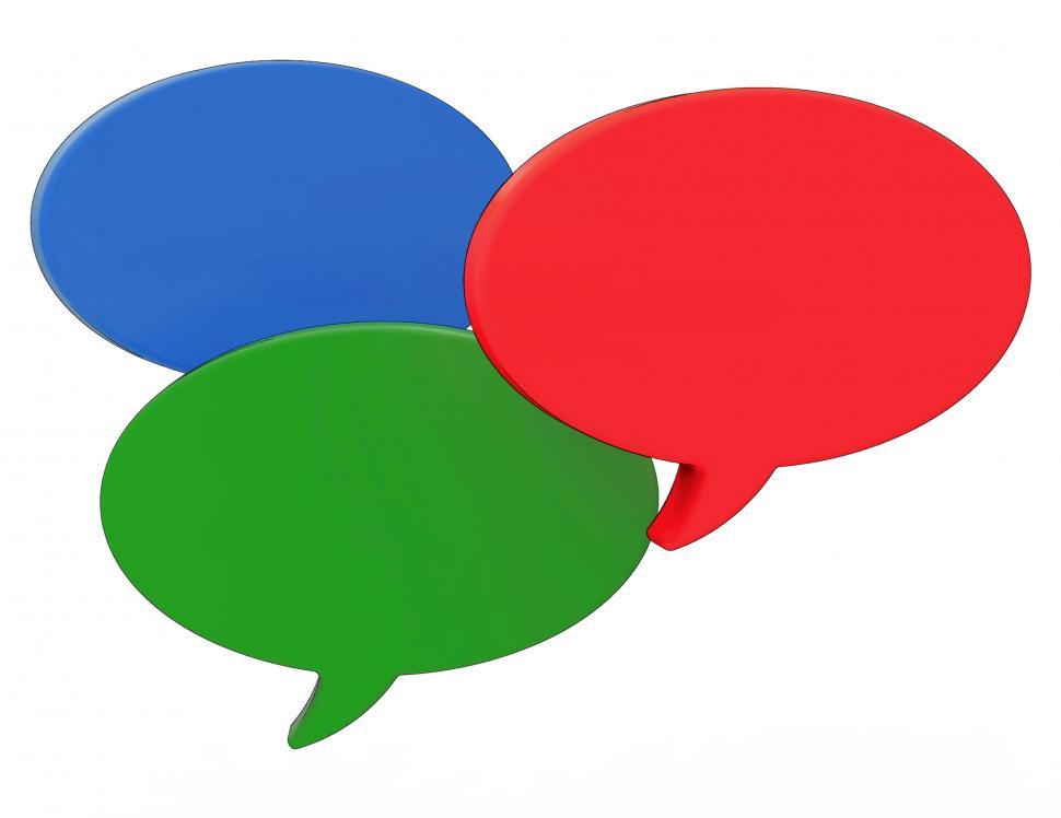 Free Image of Blank Speech Balloons Shows Copyspace For Thought Chat Or Idea 