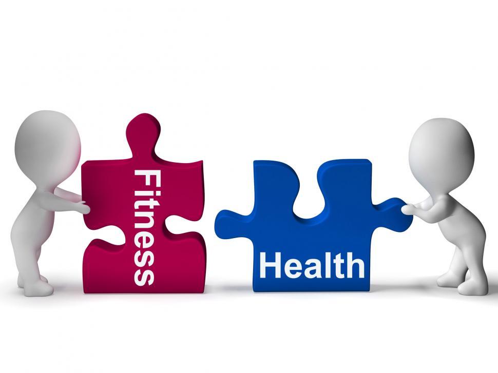 Free Image of Fitness Health Puzzle Shows Healthy Lifestyles 