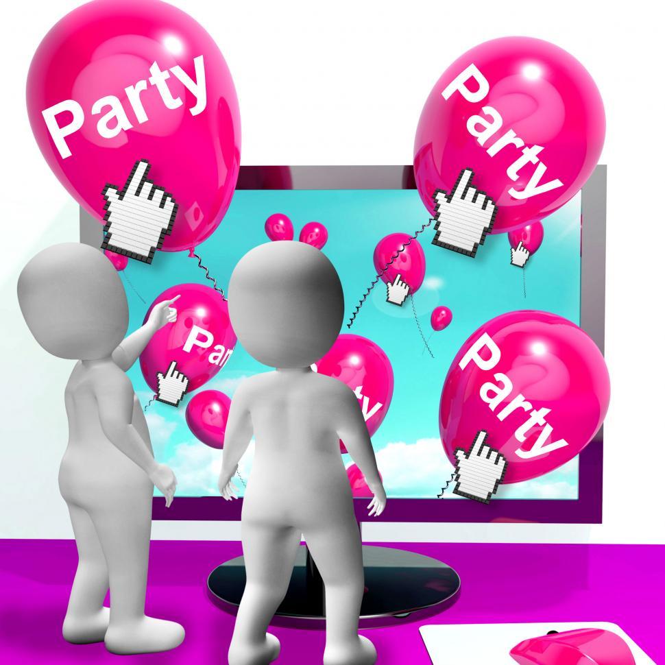 Free Image of Party Balloons Represent Internet Parties and Invitations 