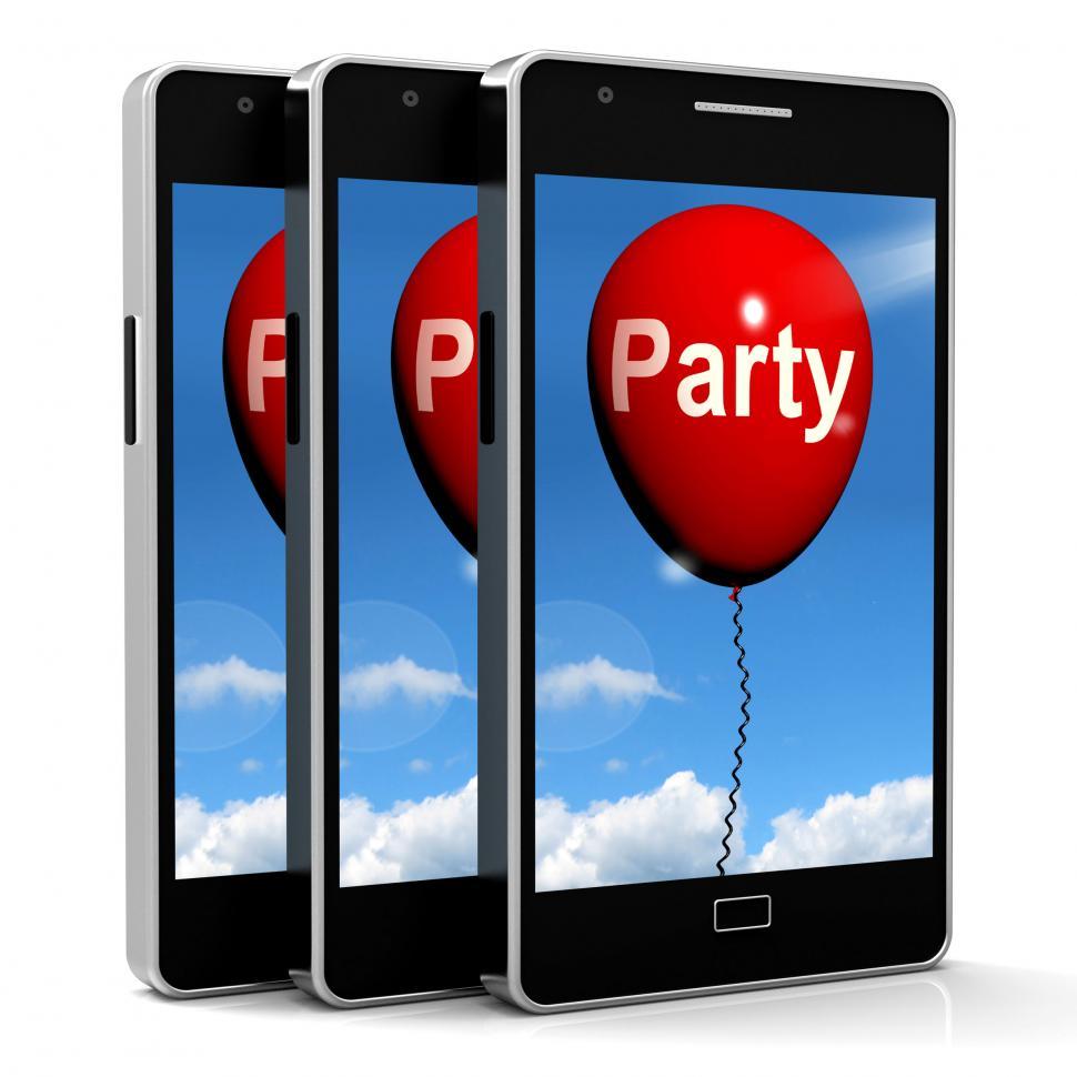 Free Image of Party Balloon Phone Represents Parties Events and Celebrations 