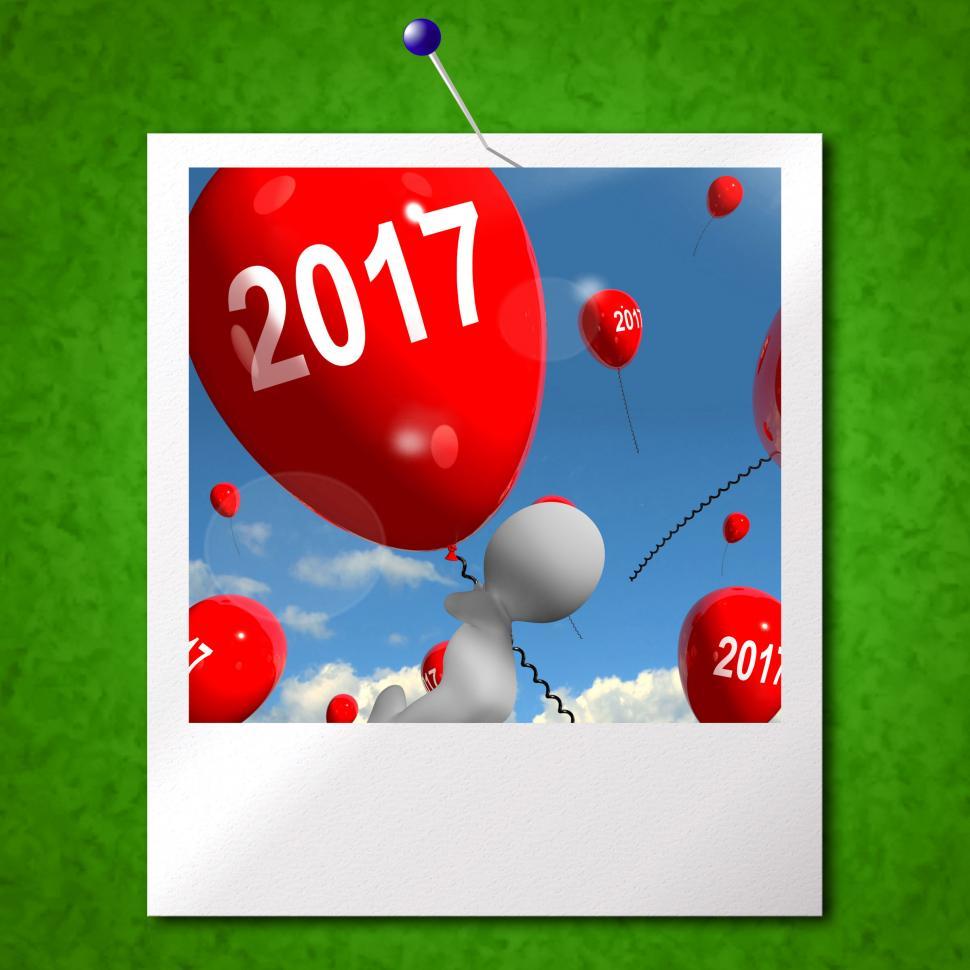 Free Image of Two Thousand Seventeen on Balloons Photo Shows Year 2017 