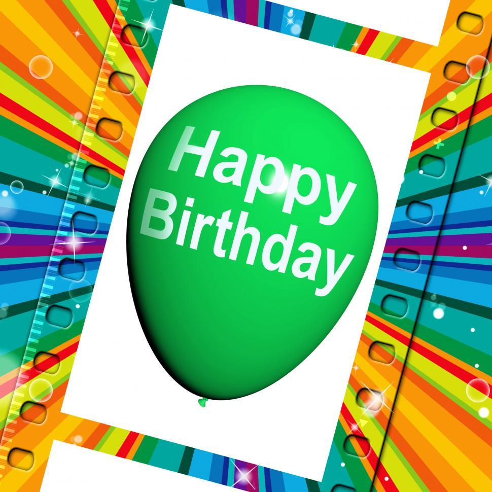 Free Image of Happy Birthday Balloon Shows Cheerful Festivities and Party 
