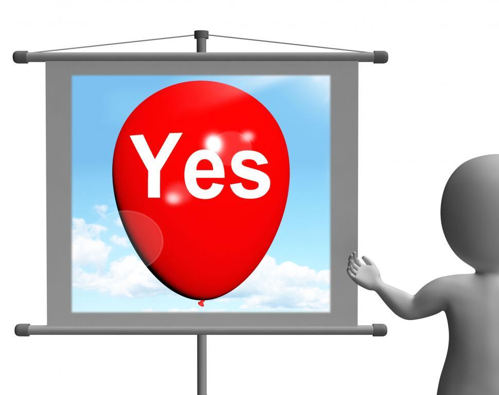 Free Image of Yes Sign Means Affirmative Approval and Certainty 