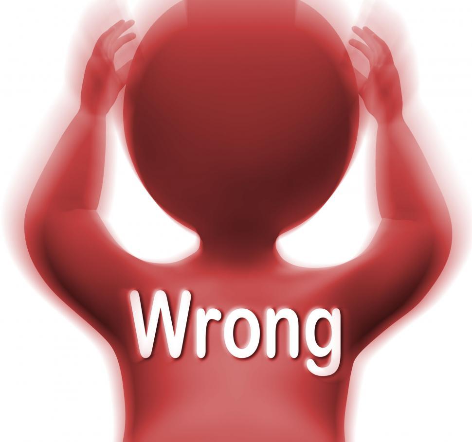 Free Image of Wrong Man Means Bad Incorrect And Mistaken 