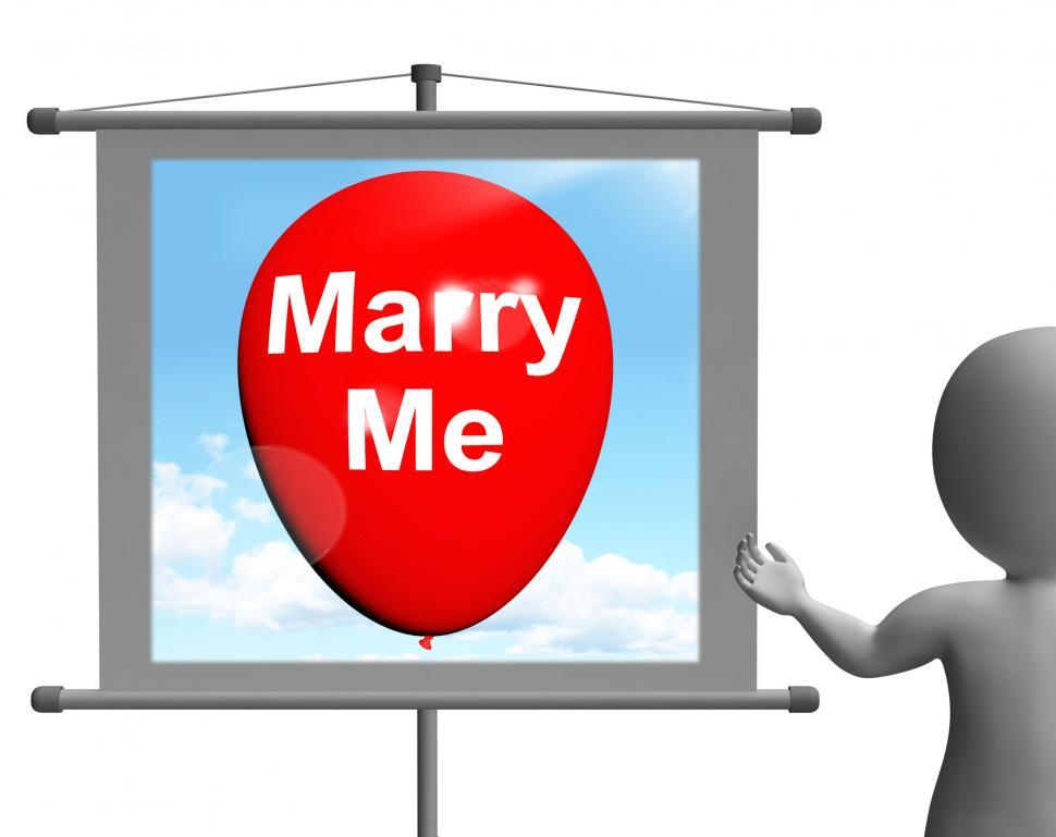 Free Image of Marry Me Sign Represents Lovers Proposed Engagement 