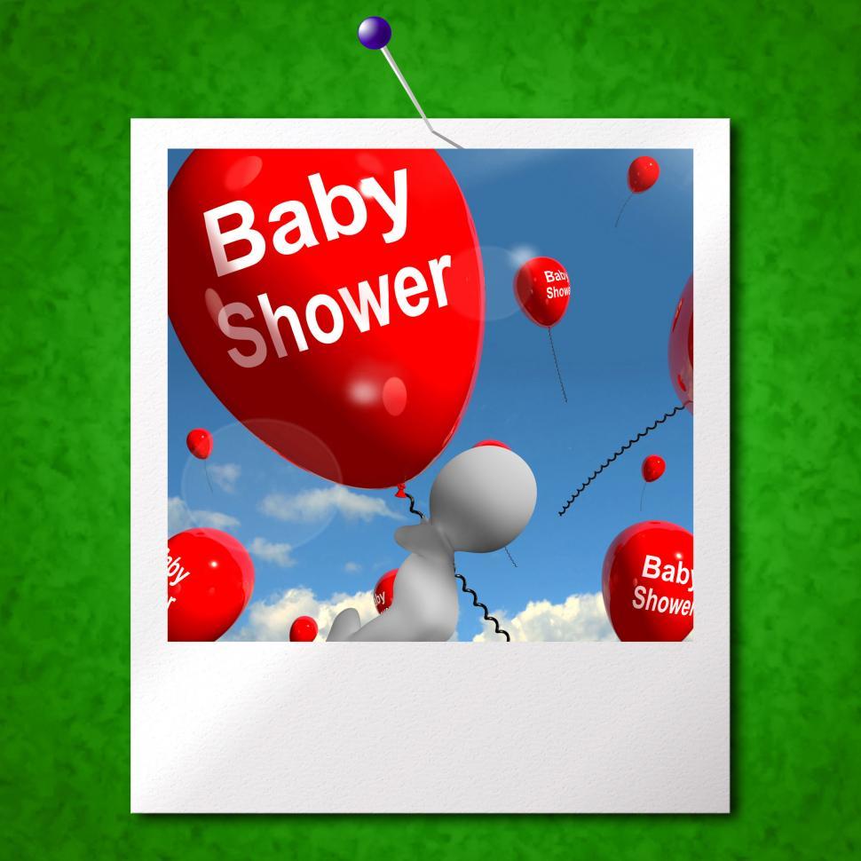 Free Image of Baby Shower Balloons Photo Shows Cheerful Parties and Festivitie 