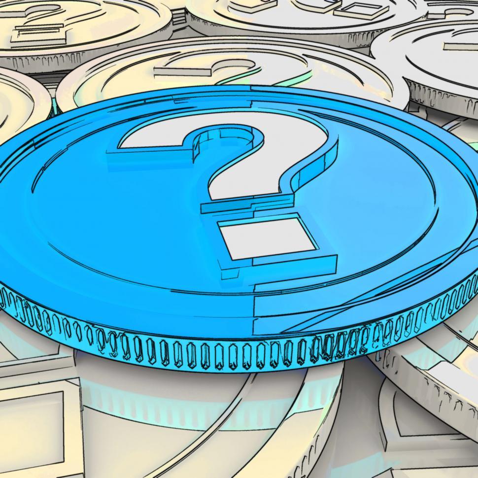 Free Image of Question Mark Coin Shows Speculation About Finance 