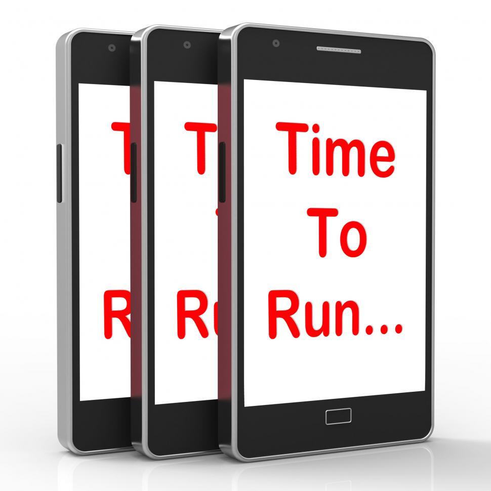 Free Image of Time To Run Smartphone Means Short On Time And Rushing 