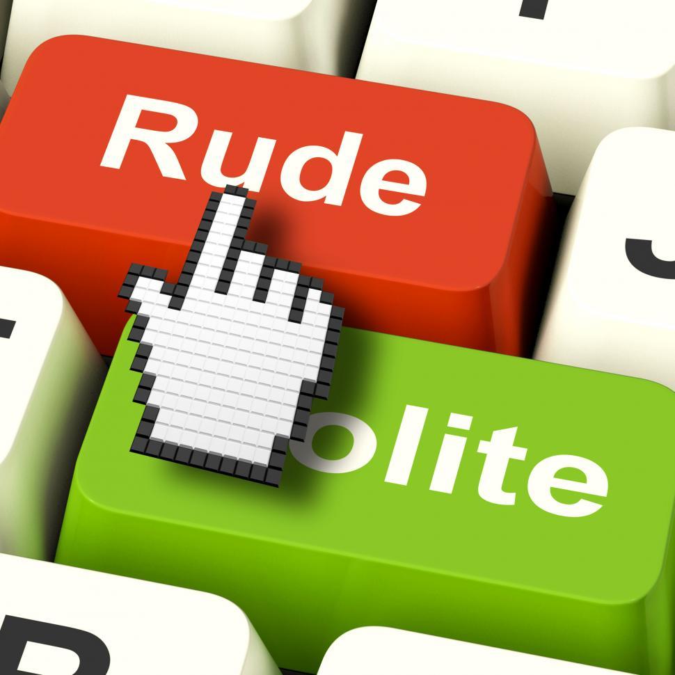Free Image of Rude Impolite Computer Means Insolence Bad Manners 