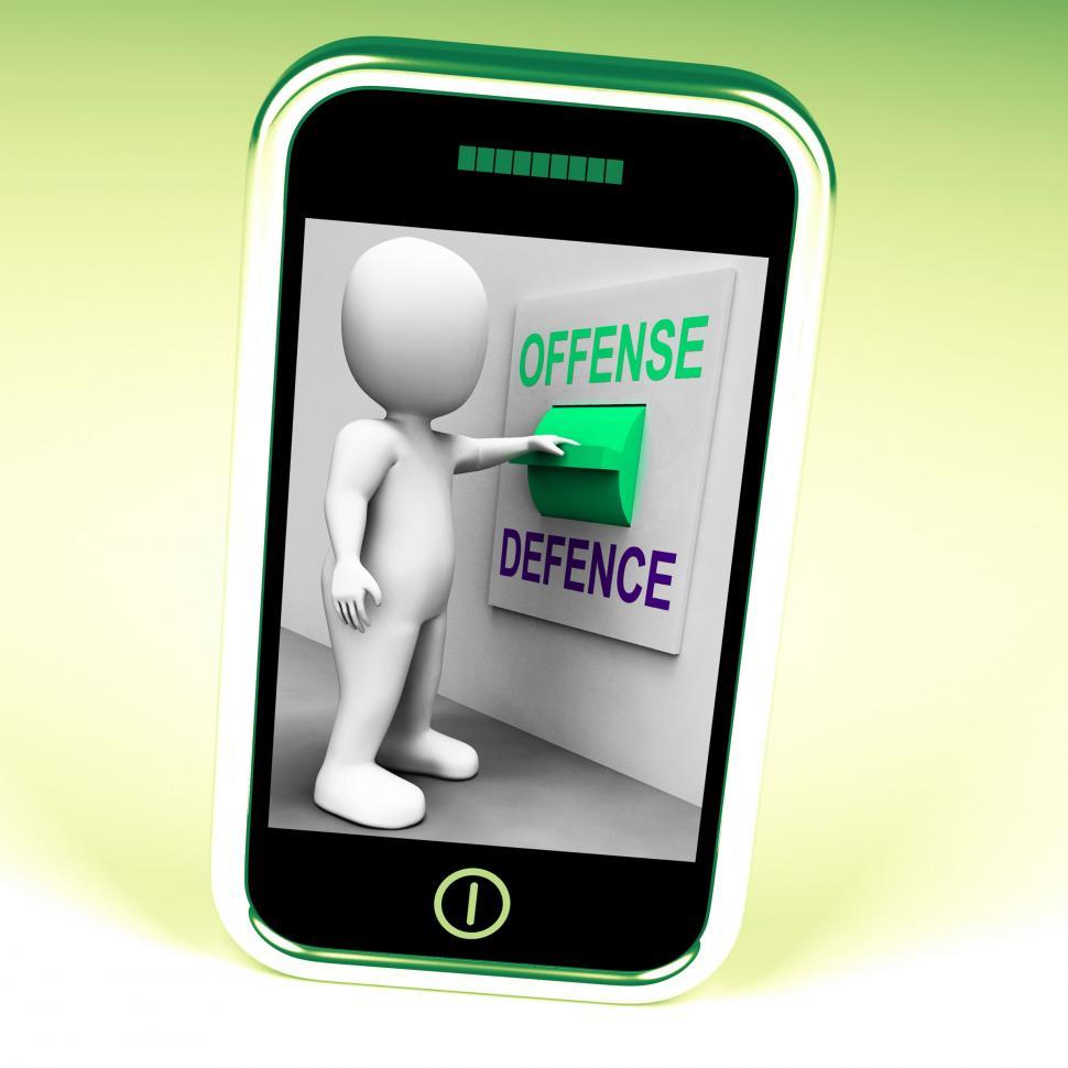 Free Image of Offense Defence Switch Shows Attack Or Defend 