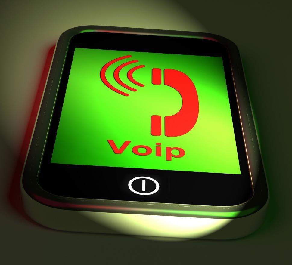 Free Image of Voip On Phone Shows Voice Over Internet Protocol And Ip Telephon 