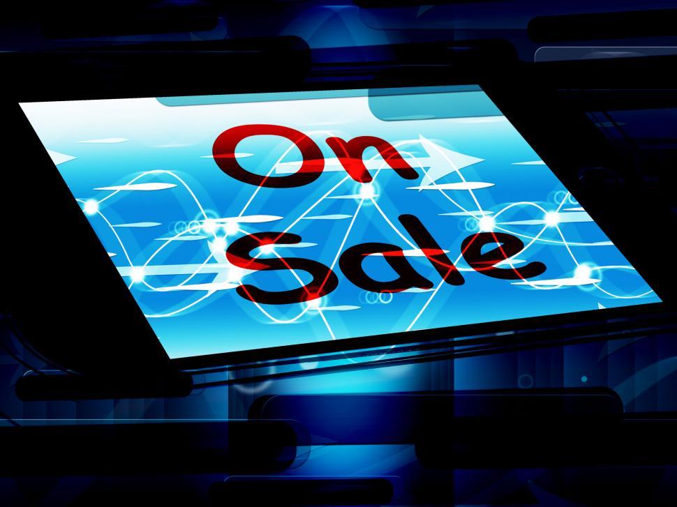 Free Image of On Sale Screen Shows Promotional Savings Or Discounts 