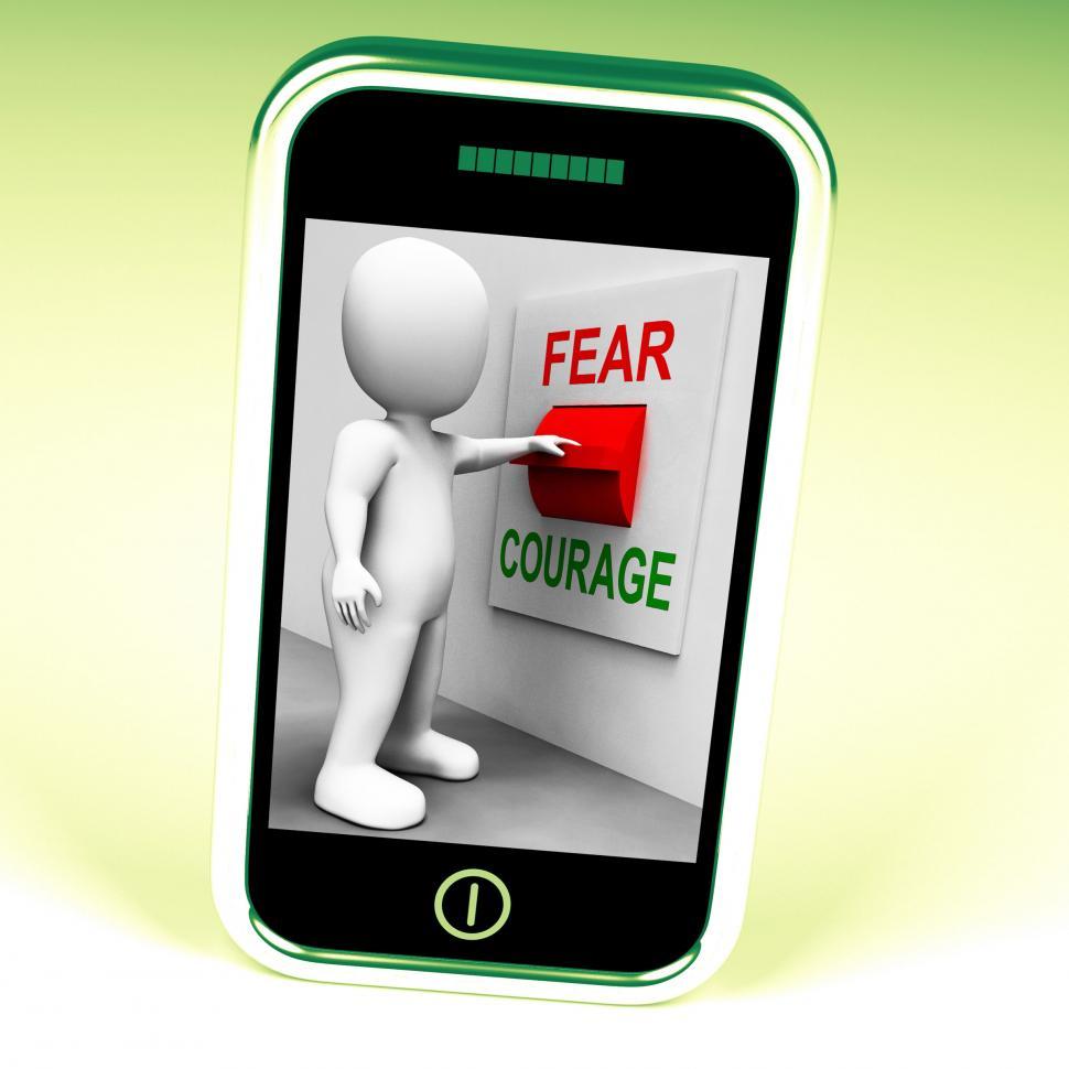 Free Image of Courage Fear Switch Shows Afraid Or Bold 