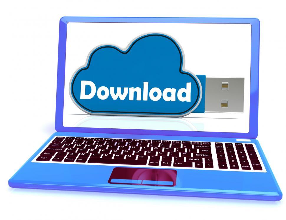 Free Image of Download Memory Laptop Shows Online Sharing With Cloud Storage 