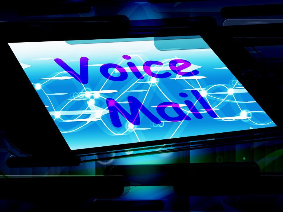 Free Image of Voice Mail On Screen Shows Talk To Leave Message 