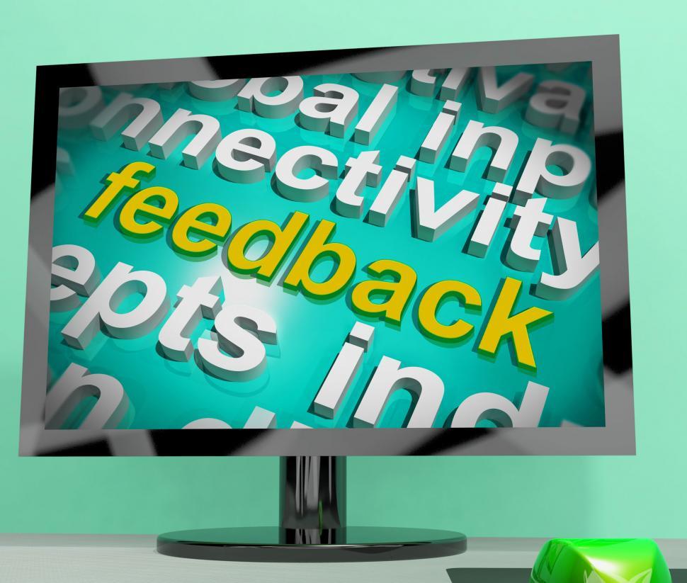 Free Image of Feedback Word Cloud Screen Shows Opinion Evaluation And Surveys 