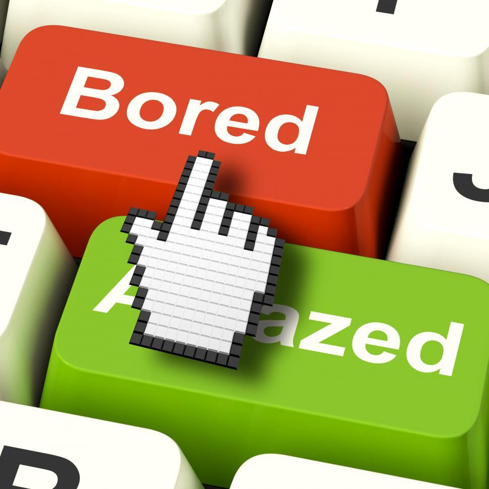Download Free Stock Photo of Bored Boring Computer Shows Boredom Or Amaze Reaction 