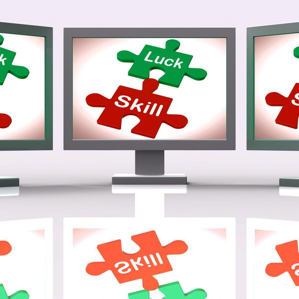 Free Image of Luck Skill Puzzle Screen Means Competent Or Fortunate 