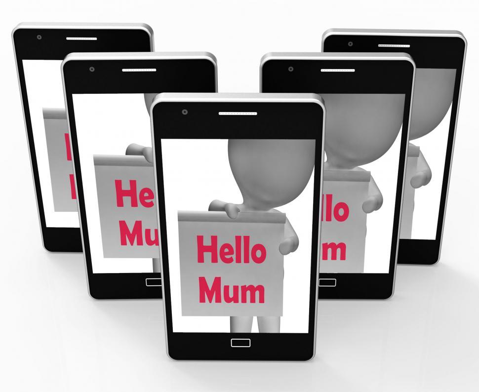 Free Image of Hello Mum Sign Means Greetings To Mother 